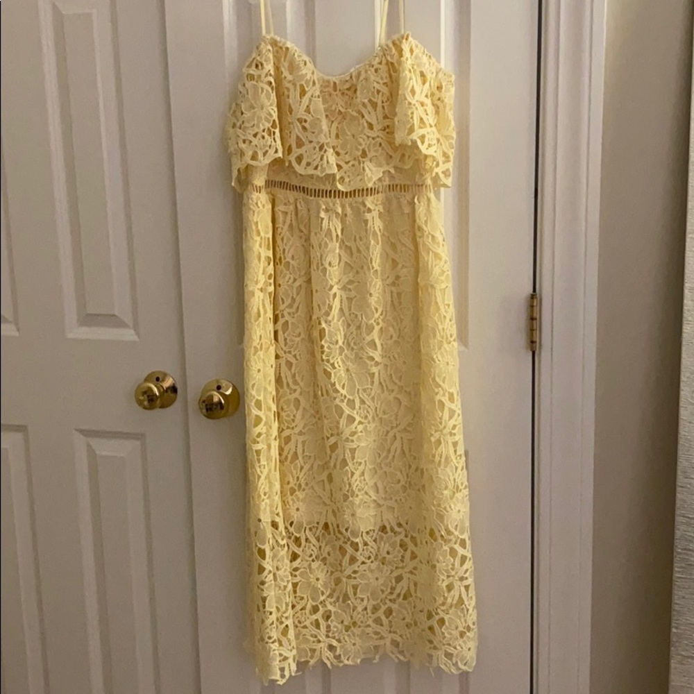 ASTR the label yellow lace dress